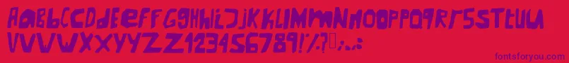 Newunderground Font – Purple Fonts on Red Background