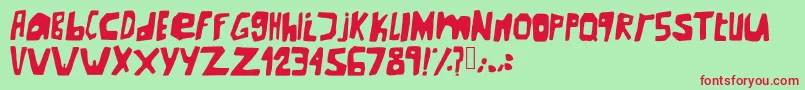 Newunderground Font – Red Fonts on Green Background