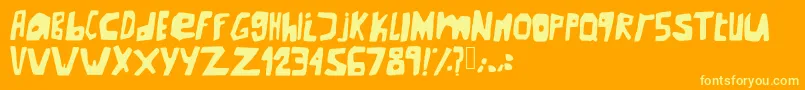 Newunderground Font – Yellow Fonts on Orange Background