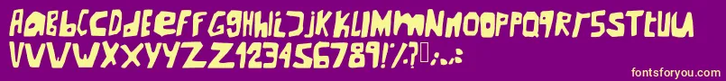 Newunderground Font – Yellow Fonts on Purple Background
