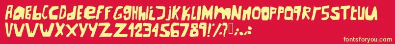 Newunderground Font – Yellow Fonts on Red Background