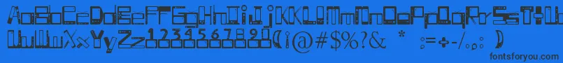 Telesillas Font – Black Fonts on Blue Background