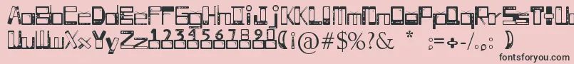 Telesillas Font – Black Fonts on Pink Background