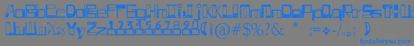 Telesillas Font – Blue Fonts on Gray Background