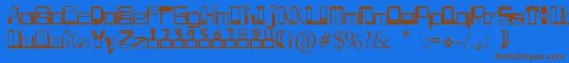 Telesillas Font – Brown Fonts on Blue Background