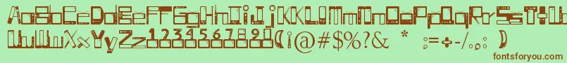 Telesillas Font – Brown Fonts on Green Background