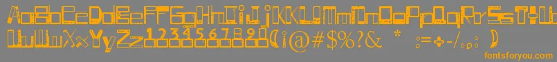 Telesillas Font – Orange Fonts on Gray Background