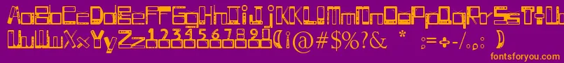 Telesillas Font – Orange Fonts on Purple Background