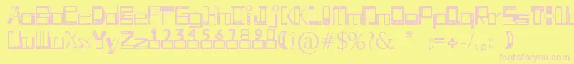 Telesillas Font – Pink Fonts on Yellow Background