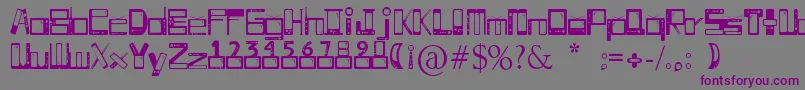 Telesillas Font – Purple Fonts on Gray Background