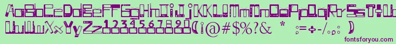 Telesillas Font – Purple Fonts on Green Background