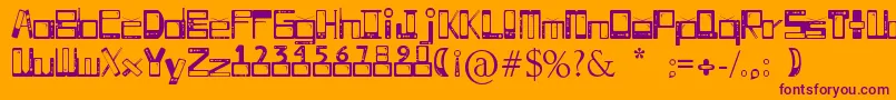 Telesillas Font – Purple Fonts on Orange Background