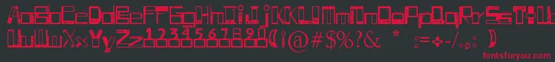 Telesillas Font – Red Fonts on Black Background