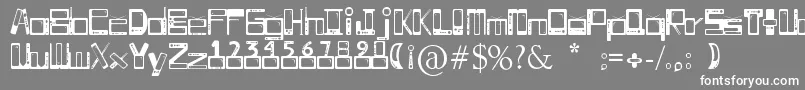 フォントTelesillas – 灰色の背景に白い文字