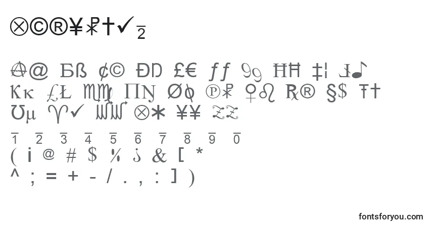 Fuente Xcryptv2 - alfabeto, números, caracteres especiales