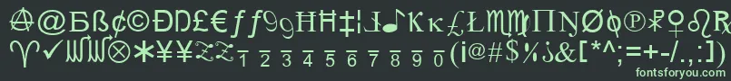 フォントXcryptv2 – 黒い背景に緑の文字