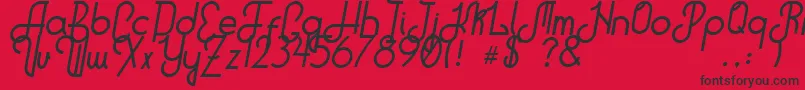 HitchhikerB Font – Black Fonts on Red Background