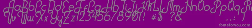 HitchhikerB Font – Gray Fonts on Purple Background