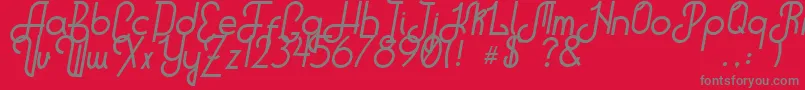 HitchhikerB Font – Gray Fonts on Red Background