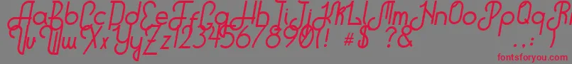 HitchhikerB Font – Red Fonts on Gray Background