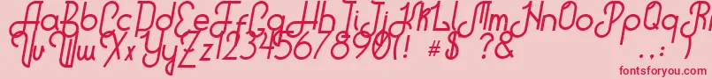 fuente HitchhikerB – Fuentes Rojas Sobre Fondo Rosa