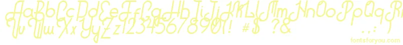 Шрифт HitchhikerB – жёлтые шрифты