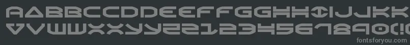 フォントOberonexpand – 黒い背景に灰色の文字