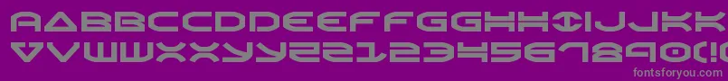 Oberonexpand Font – Gray Fonts on Purple Background
