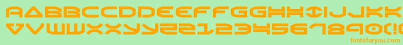 Oberonexpand Font – Orange Fonts on Green Background