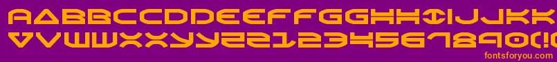 Oberonexpand Font – Orange Fonts on Purple Background