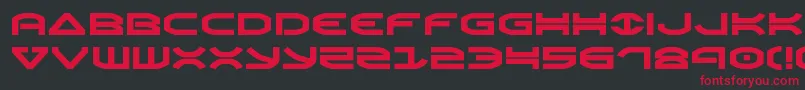 Oberonexpand Font – Red Fonts on Black Background