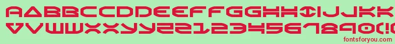 Oberonexpand Font – Red Fonts on Green Background