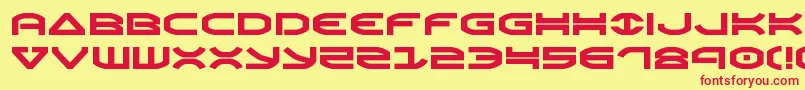 Oberonexpand Font – Red Fonts on Yellow Background