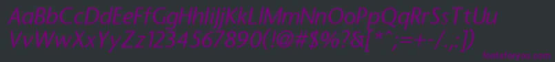 Шрифт FassesansItalic – фиолетовые шрифты на чёрном фоне