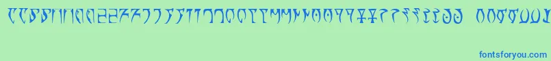 RunesTheElderScroll Font – Blue Fonts on Green Background