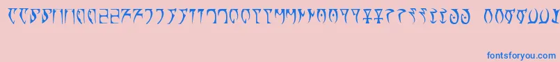 RunesTheElderScroll Font – Blue Fonts on Pink Background