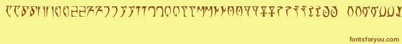 Шрифт RunesTheElderScroll – коричневые шрифты на жёлтом фоне