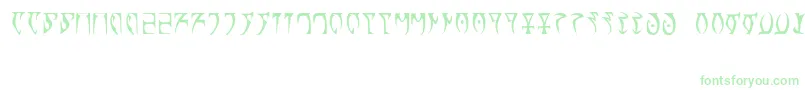 RunesTheElderScroll Font – Green Fonts on White Background