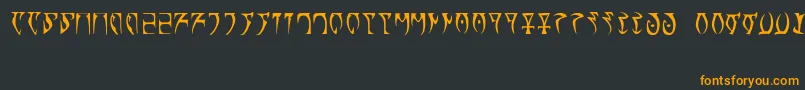 RunesTheElderScroll Font – Orange Fonts on Black Background