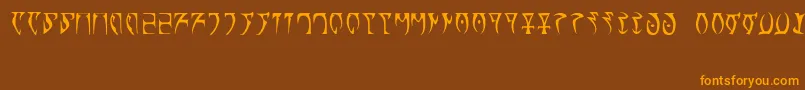 Шрифт RunesTheElderScroll – оранжевые шрифты на коричневом фоне