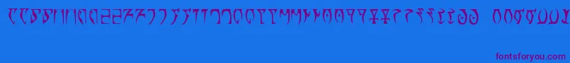 RunesTheElderScroll Font – Purple Fonts on Blue Background