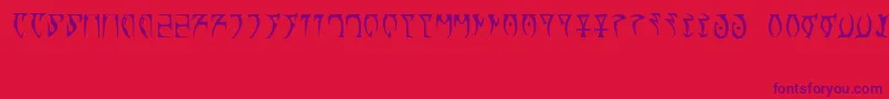 RunesTheElderScroll Font – Purple Fonts on Red Background