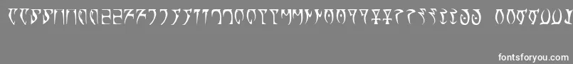 フォントRunesTheElderScroll – 灰色の背景に白い文字