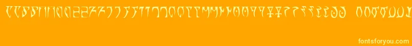 RunesTheElderScroll Font – Yellow Fonts on Orange Background