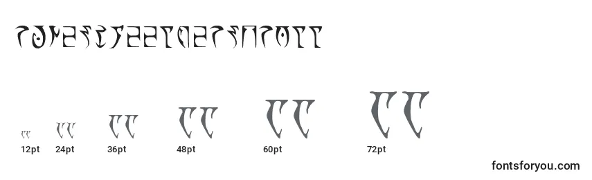 Größen der Schriftart RunesTheElderScroll