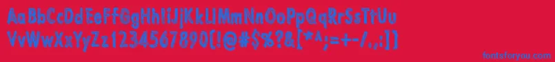 LazarusOz Font – Blue Fonts on Red Background