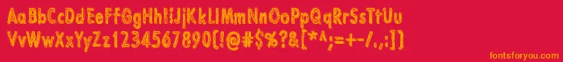 fuente LazarusOz – Fuentes Naranjas Sobre Fondo Rojo