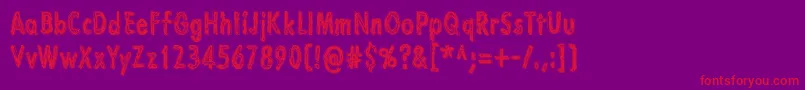 Шрифт LazarusOz – красные шрифты на фиолетовом фоне