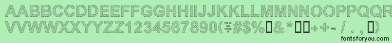 Secure21a Font – Black Fonts on Green Background