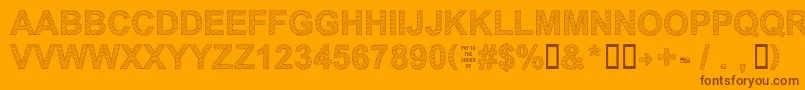 More about Secure21a Font Secure21a Font – Brown Fonts on Orange Background